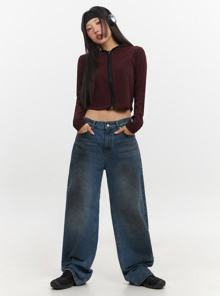 Brianna Dark Washed Wide-Leg Jeans IF510