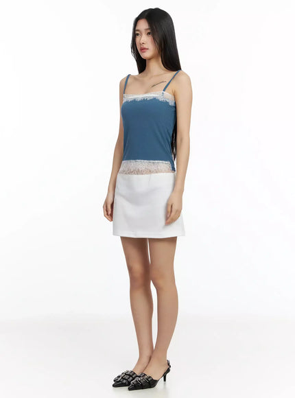 Elegant Lace Detail Cami Top IA508