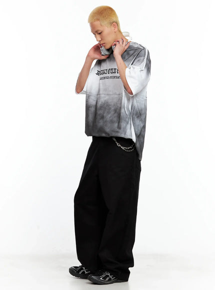 Men's Wide-Leg Cotton Pants IL511