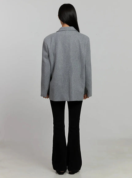 Classic Oversized Wool Jacket IJ505