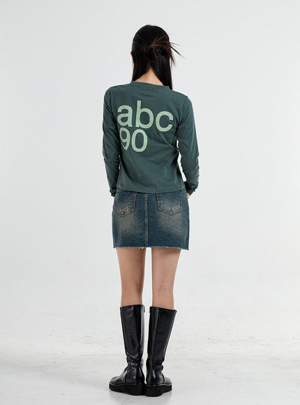 High Waist Denim Pencil Skirt CO11