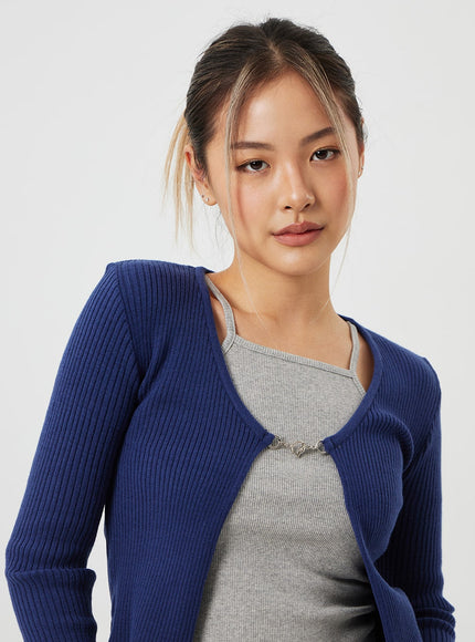 Ribbed Knit Cardigan CM303