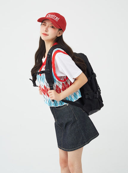 Vintage Color Denim Mini Skirt BG04