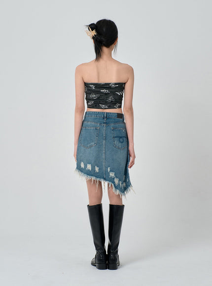 Velvet Butterfly Sleeveless Crop Top BN22