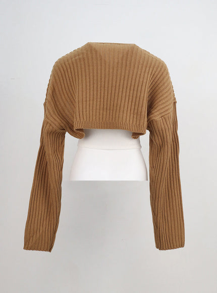 Ribbed Bolero Shrug BA09