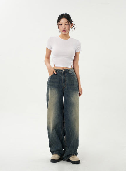 Dark Wash Baggy Jeans CA326