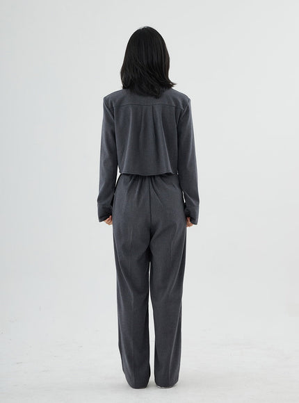 High Waist Maxi Tailored Pants ON11