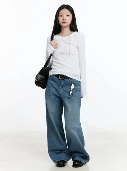 Classic Round Neck Long Sleeve Top IM519