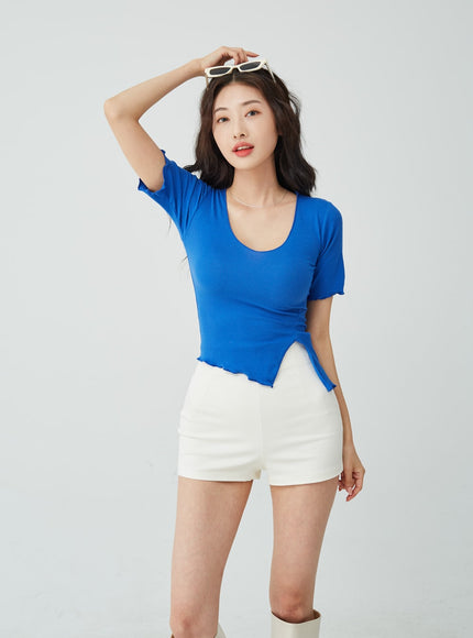 Line High Waist Half Pants IU26