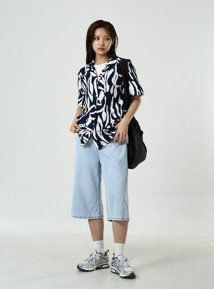 Basic Long Denim Shorts CU7