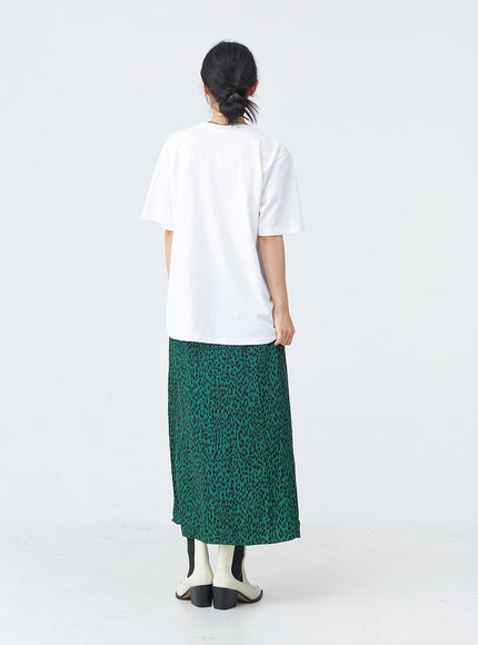 Solid Lettering Oversized Cotton Tee OU28