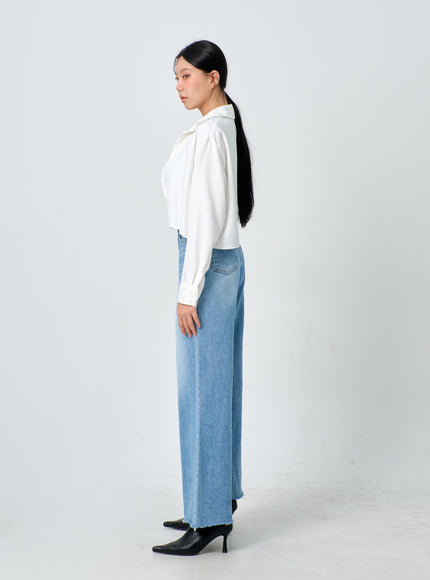 Cropped Button Shirt IJ331
