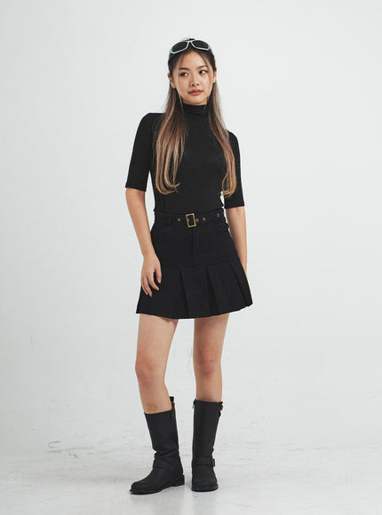 Half Turtleneck Half Sleeve T-Shirt CS15