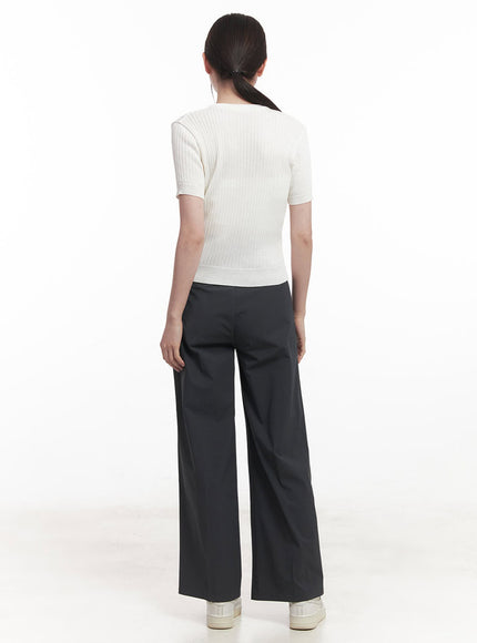 Essential Ribbed Knit Top IY513