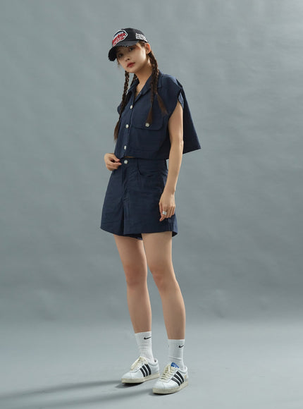 Linen Crop Shirt CU22