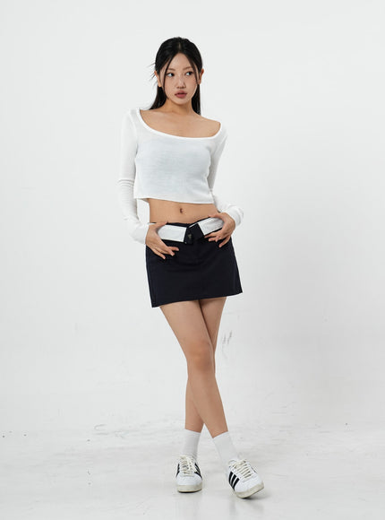 Square Knit Long Sleeve T-Shirt CS20