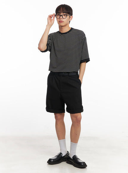 mens-roll-up-cotton-shorts-black-ia518