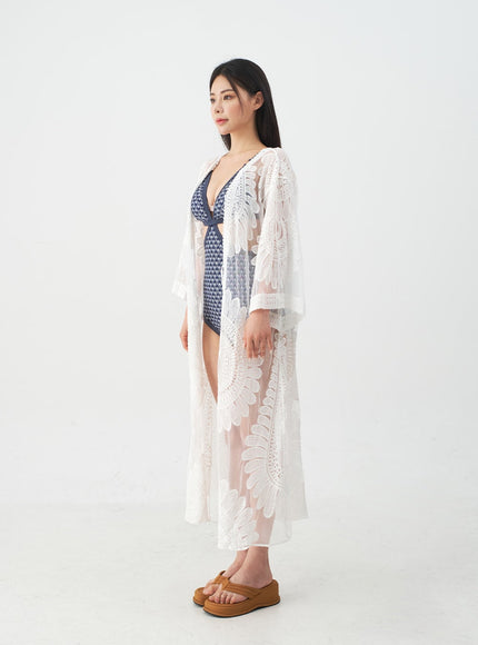 Sunflower Embroided Robe IJ13