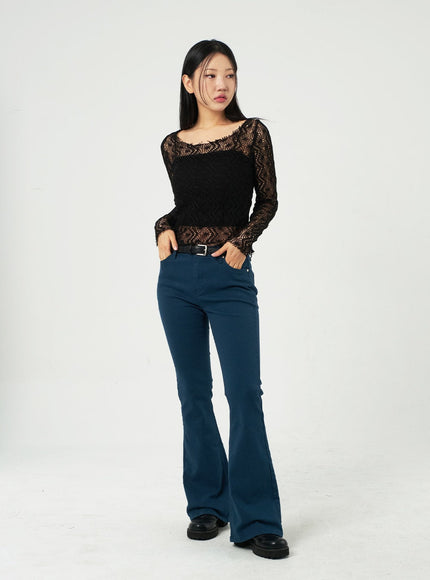 Bootcut Cotton Pants CA325