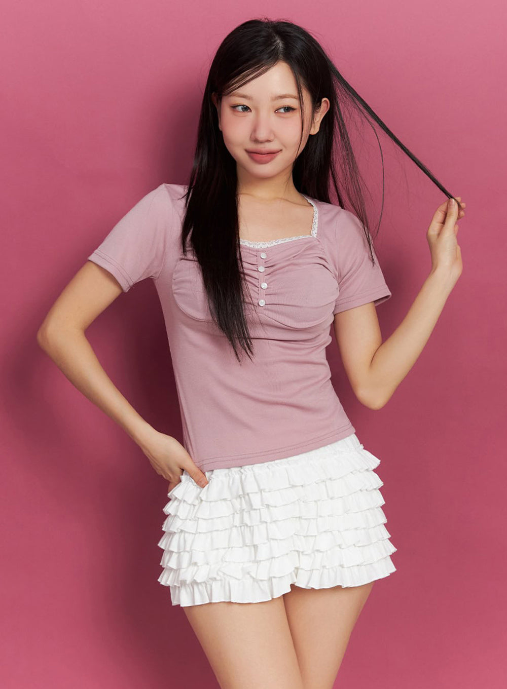 sweetheart-shirred-button-top-with-scarf-ia524