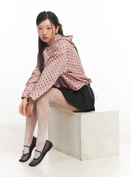 polka-dot-hooded-nylon-jacket-ia525