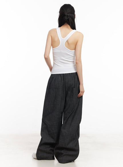 pintuck-denim-sweatpants-iy529