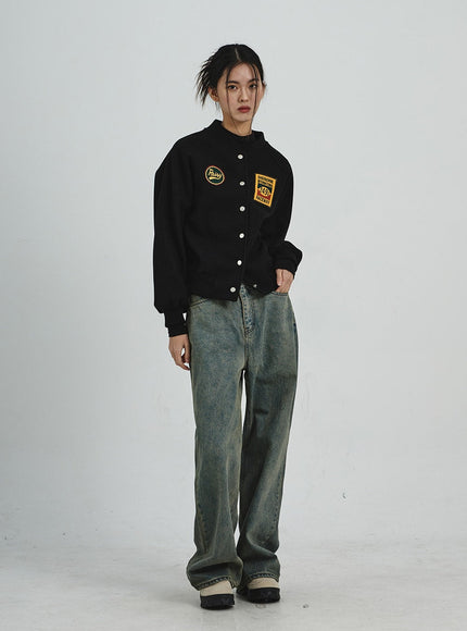 Vintage Washing Wide Leg Jeans CD06