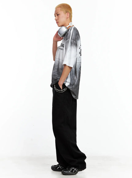 Men's Wide-Leg Cotton Pants IL511