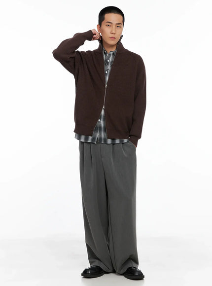 Men's Pintuck Wide-Leg Trousers IS502