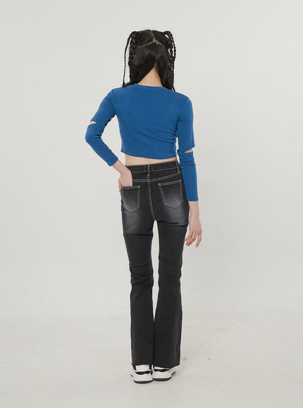 Black Bootcut Jeans BF309