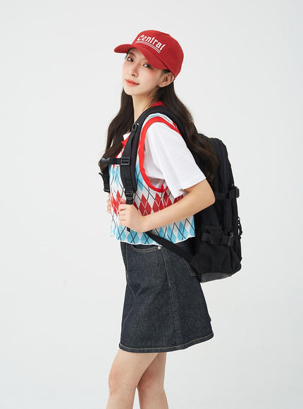 Vintage Color Denim Mini Skirt BG04