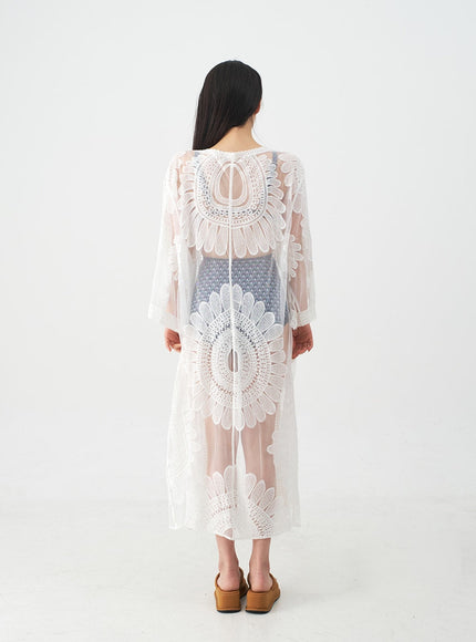 Sunflower Embroided Robe IJ13