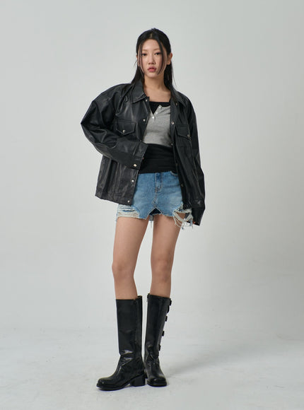 Scoop Neck Cropped Top IF315