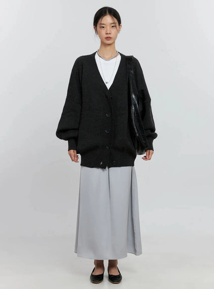 Elegant Satin Maxi Skirt IS516