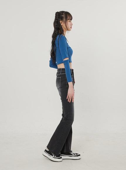 Black Bootcut Jeans BF309