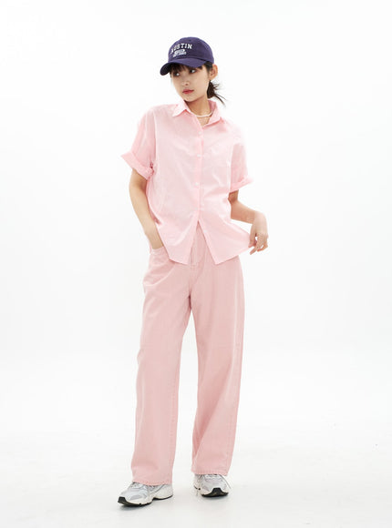 Wide Leg Cotton Pants CA05