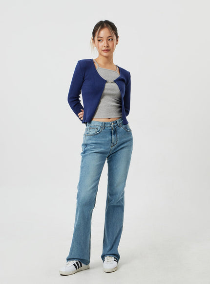 Ribbed Knit Cardigan CM303