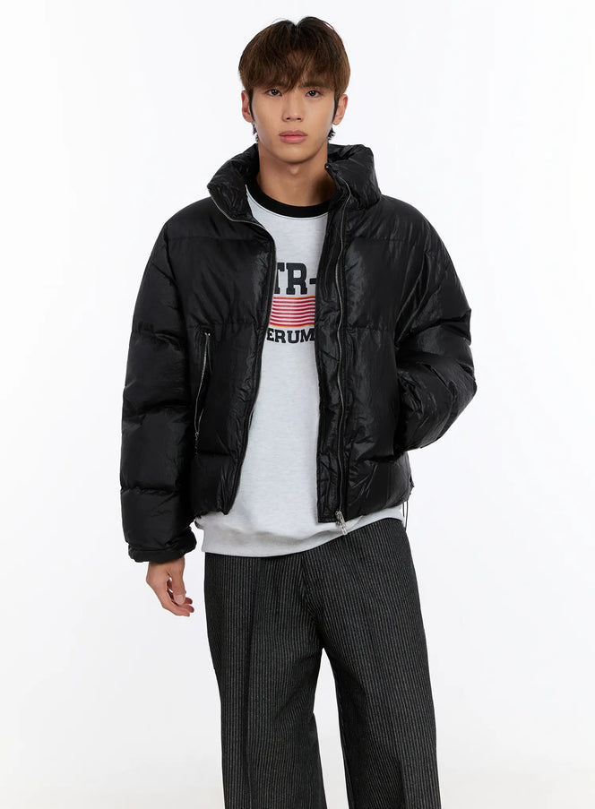 mens-puffer-jacket-black-in524 / Black