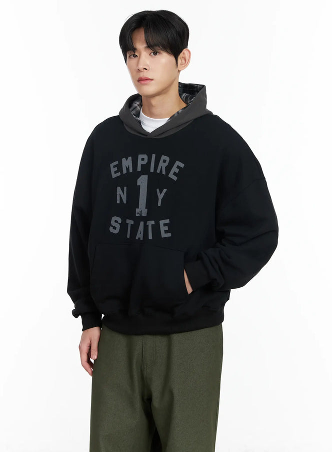 mens-empire-state-graphic-hoodie-im518 / Black