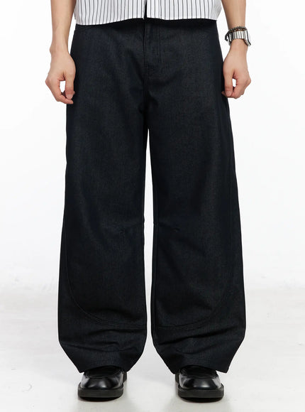 mens-curved-fit-jeans-ia502 / Black