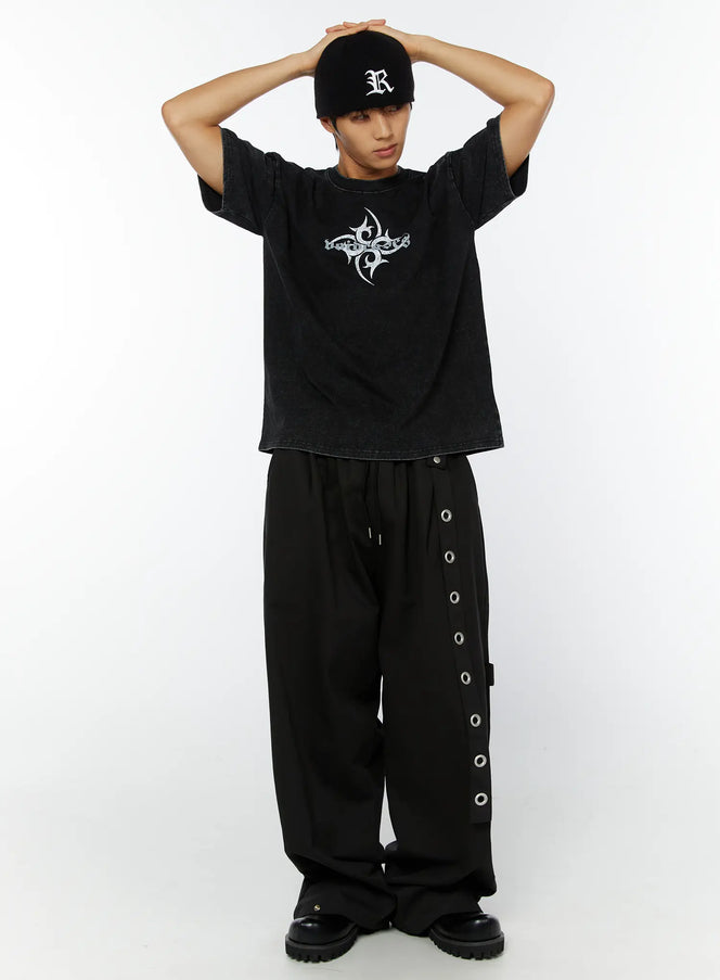 mens-tribal-graphic-t-shirt-iy508 / Black
