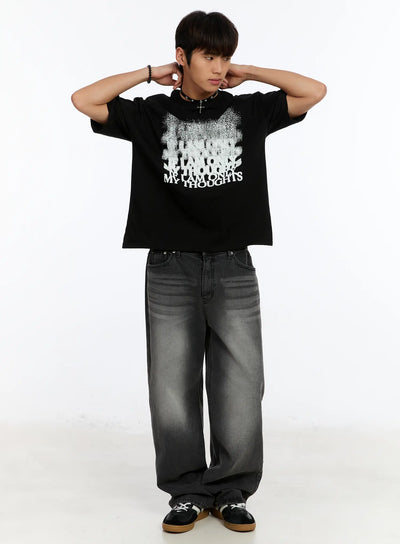 mens-black-graphic-t-shirt-im530 / Black