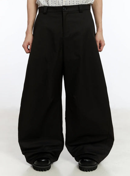 mens-balloon-wide-fit-pants-ia508 / Black