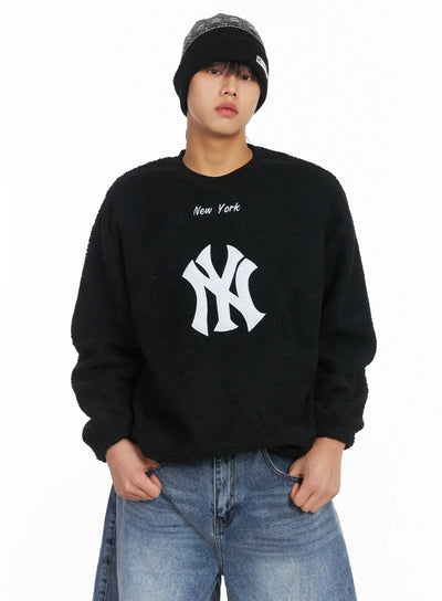 mens-warm-ny-graphic-sweatshirt-ij512 / Black