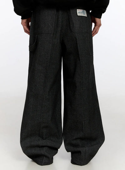 mens-wide-leg-jeans-in524 / Black