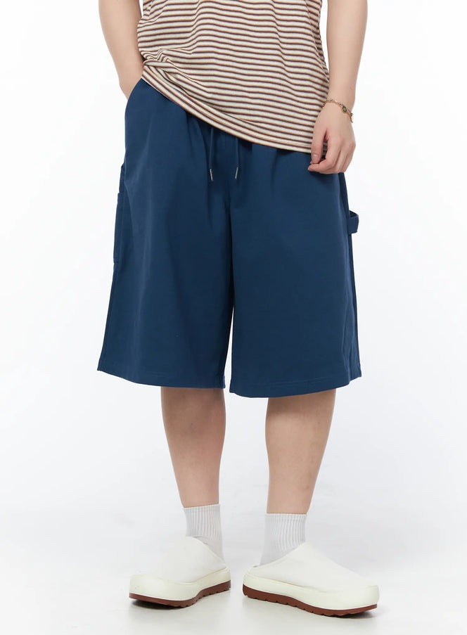 mens-relaxed-fit-bermuda-shorts-blue-iy522 / Blue