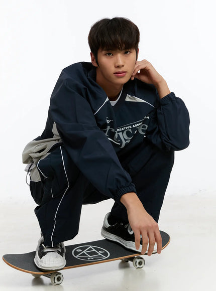 mens-athletic-v-neck-pullover-im530 / Dark blue