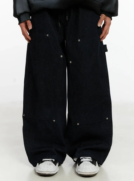 mens-wide-leg-carpenter-jeans-id523 / Dark blue