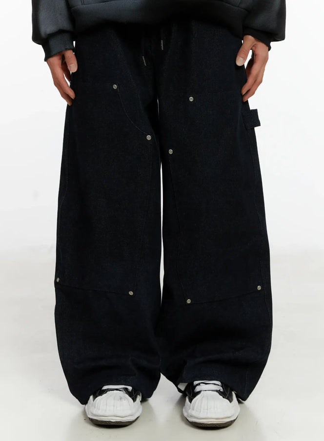 mens-wide-leg-carpenter-jeans-id523 / Dark blue