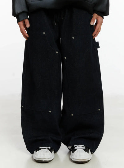 mens-wide-leg-carpenter-jeans-id523 / Dark blue
